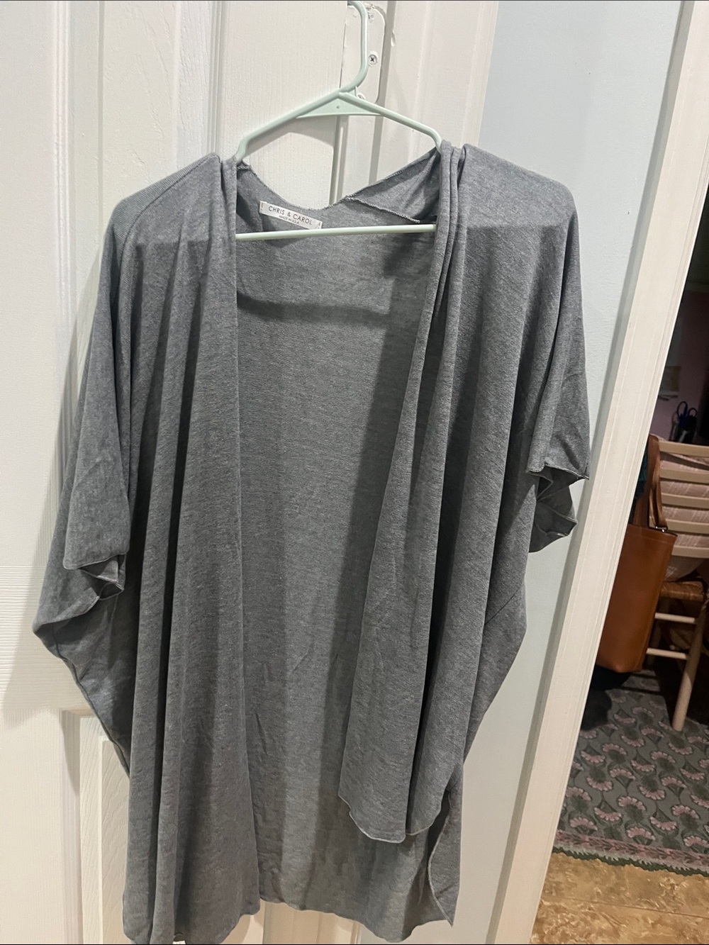 Gray cardigan